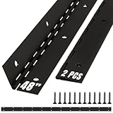 ALBO 48 Inch Black Heavy Duty Piano Hinge Continuous Stainless Steel 304 (2-Pack), Surface Mount Cabinet Hinges Matte Black 48