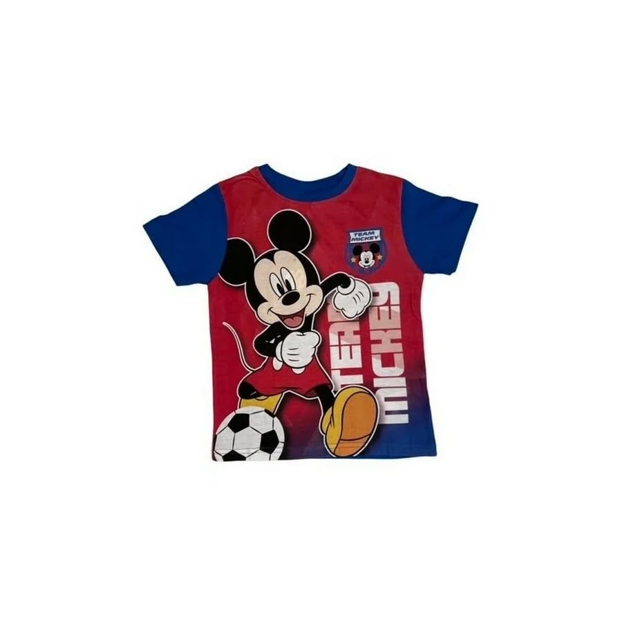 arlis T-Shirt Enfants garçon (FR/ES, Âge, 4 Ans, Taille Normale, Mickey Bleu E)