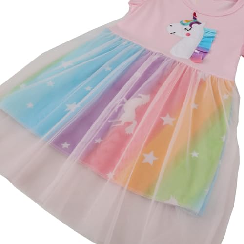 Image of Toddler Girls Tutu Dresses Cute Casual Short Sleeve Dress for Summer Daily Home School Party 2-8T