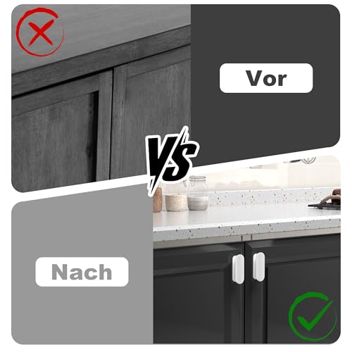 KeZaara 2er Pack Balkontürgriff Außen Kleben Weiß, Türgriff Balkontür Außen für Schranktüren,Balkontüren, Glas Fenstergriffe, 9 × 3,2 × 2 cm