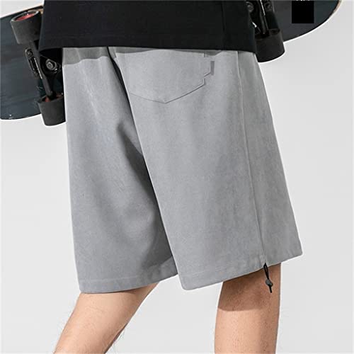 Short ample homme été short casual gris bermuda de sport cinq-points - 5