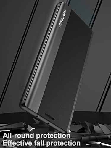 Étui à rabat pour Samsung Galaxy S25 FE rigide antichoc flip cover noir - 5