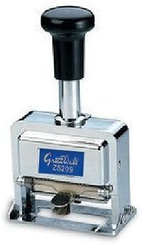 Precision Automatic Numbering Machine/Stamp Self-inking 6 Wheels, 4.5mm Digits + Free Ink, 2 Free Dry Inking Pads
