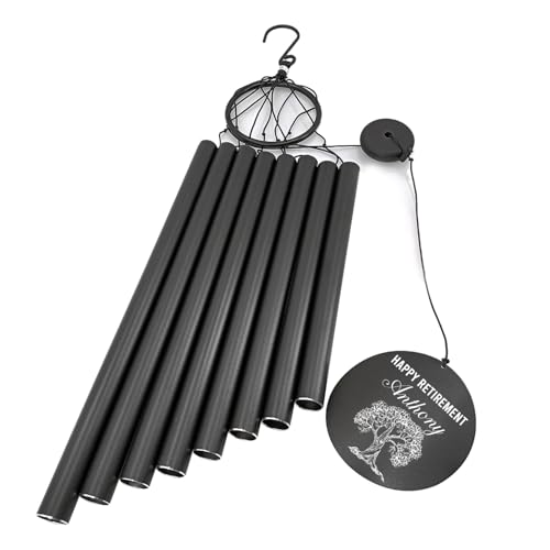 Image of Personalized Retirement Wind Chimes for Outside, 36 inch Happy Retirement Gift for Women, Men, Coworker, Colleague, Boss, Teacher, Nurse, Friend, Going Away Garden Patio Decor