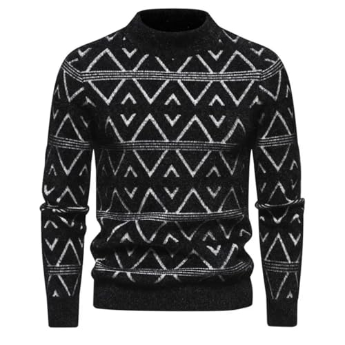 Men Soft Imitation Mink Sweater Warm Fashion Pullover Knitwear Casual Long Sleeve Top