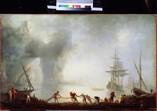 Tableaux Toile Aube sur la brume de Claude Vernet Déco D'Art Murale 60x90cm