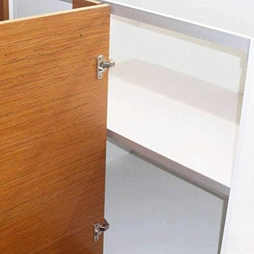 Soft Close Hinges Kitchen Cupboard Cabinet Door Hinges with Self Closing Mechanism Slow Shut Plate Hinge & Screws Pack of 2 Pcs