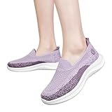 Sfwqoifou gartenschuhe damen wasserdicht, Gartenschuhe Damen Wasserdicht Sommer Slip on Sandalen Weiche Luftkissen Walkingschuhe Leichte Clogs Hausschuhe Atmungsaktive Gesundheitsschuhe, Violett, 37