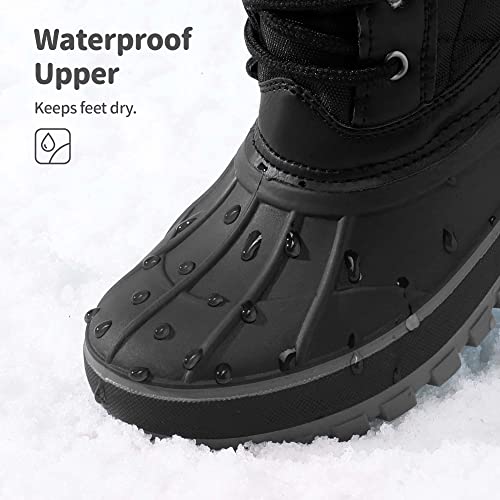 DREAM PAIRS Girls Boys Snow Boots Water-Resistant Outdoor Warm Cozy Anti-Slip Mid Calf Faux Fur Lining Winter Shoes for Little/Big Kids2