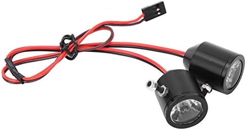 Ejoyous 3W RC Searchlight, Spotlights, 300 Lumen, 2x3W LED, Black, Modern Style, Painted Finish, Direct Fitment for RC Car