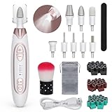 PELCAS Electric Nail File, 5 Speeds Nail Grinder for Thick Toenails, Cordless Nail Drill, Manicure and Pedicure Kit with LED Light, Toenail Grinder for Human, Thick Toenails, Natural & Acrylic Nails