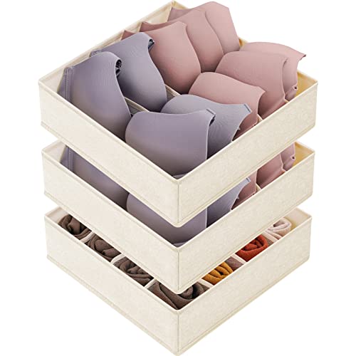 3 Pack Bra Underwear Drawer Organizer Dividers