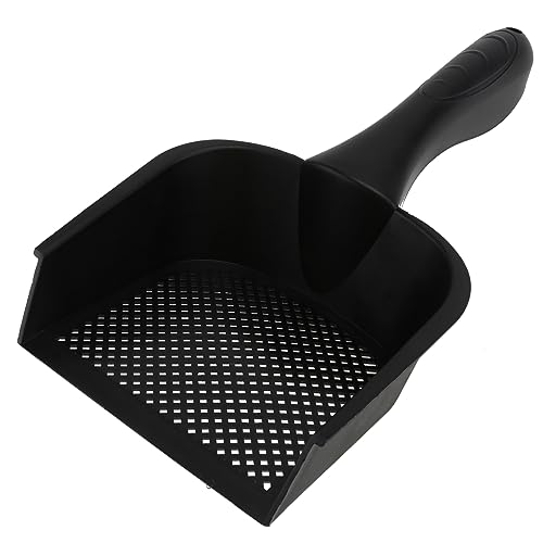VICASKY Scoop with Comfortable Handle Durable Plastic Cat Waste Shovel for All Litter Types Design for Effortless Cleaning and Storage Black