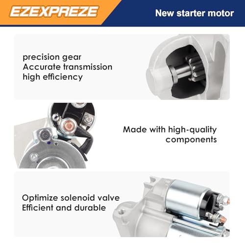 Image of Ezexpreze Starter New for 99-03 Chevrolet S10 2.2L, 97-05 Malibu 3.1L, 00-05 Impala 3.4L, 97-01 Lumina 3.1L, 99-03 GMC Sonoma 2.2L, 01-05 Pontiac Aztek Grand Prix Am 3.4L, 97-05 Buick Century