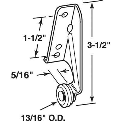 C.R. LAURENCE R7141 CRL Left Hand Drawer Track Roller