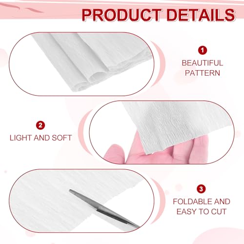 Image of MECCANIXITY Crepe Paper Roll 8.2ft Long 13 Inch Wide for Wedding Ceremony Various Large Festivals Decoration, Silver