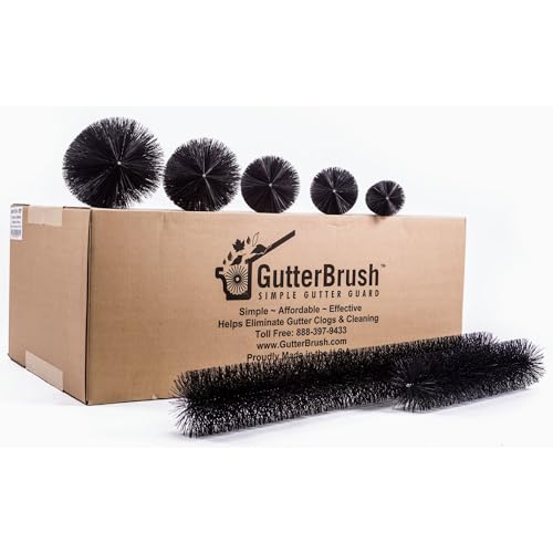 GutterBrush Gutter Guard 5-Size Sample Pack – 18-Inch DIY Leaf Filter, No Tools Needed - 3.25