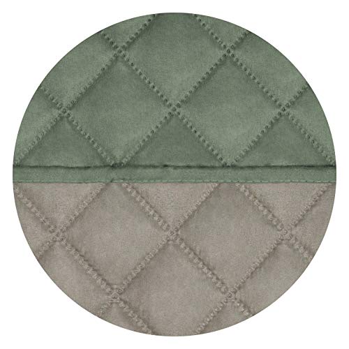 Image of PureFit Reversible Quilted Sofa Cover, Water Resistant Slipcover Furniture Protector, Washable Couch Cover with Non Slip and Elastic Straps for Kids, Dogs (Oversized Recliner, Greyish Green /Beige)
