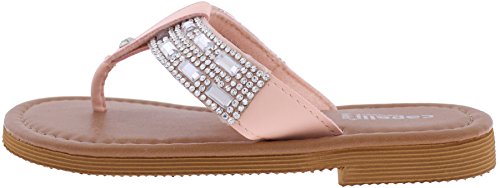 Capelli New York Girls Flip Flops with Cut Out Daisies2