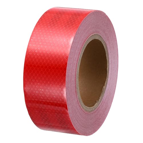 PATIKIL Reflective Tape Red 2" x82Ft Warning Safety Tape High Viscosity
