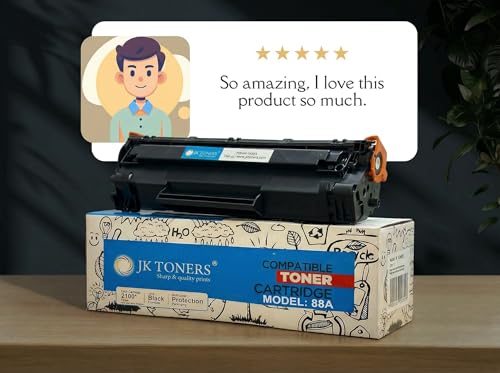 Image of Jk toners 88A Toner Cartridge for P1007, P1008, P1106, P1108, M202, M202n, M202dw, M126nw, M128fn, M128fw, M226dw, M226dn, M1136, M1213nf, M1216nfh, M1218nfs | High Page Yield - 1500