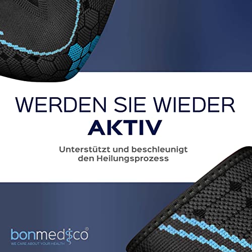 bonmedico Ellenbogenbandage, Tennisarmbandage, Ellenbogenbandage für Damen und Herren - 1 Stück, Grau, M