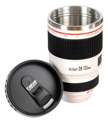 Isotherme botella taza tipo Objetivo Canon 28 135 taza de lápiz lápiz cámara - marca francesa adaptable