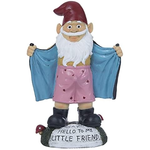 Jy.Cozy Funny Garden Gnome Statues - Resin Handmade Gnome Figurines, Indoor Outdoor Naughty Gnome Decorations for Home Patio Yard Lawn Porch, Ornament Gift Cover