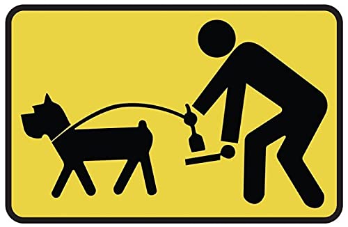 CARTELLO SEGNALETICO - raccolta feci cani - con