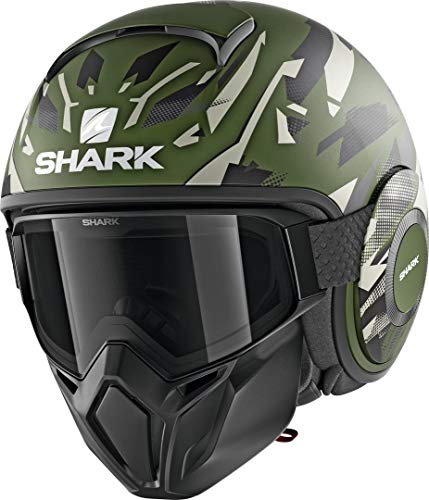 SHARK Casco moto STREET DRAK KANHJI MAT GGG, Verde, S