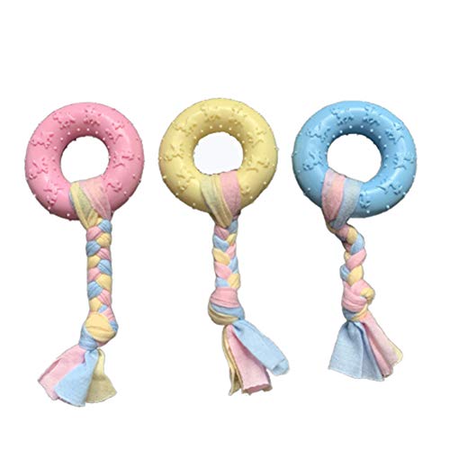 PPING hond speelgoed puppy speelgoed hond speelgoed voor verveling puppy tandjes speelgoed taai hond speelgoed puppy speelgoed vanaf 8 weken puppy kauwen speelgoed kauwen voor hond cirkel, threecolors
