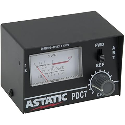 Astatic 302-01768 PDC7 Compact SWR Meter, Black Cover