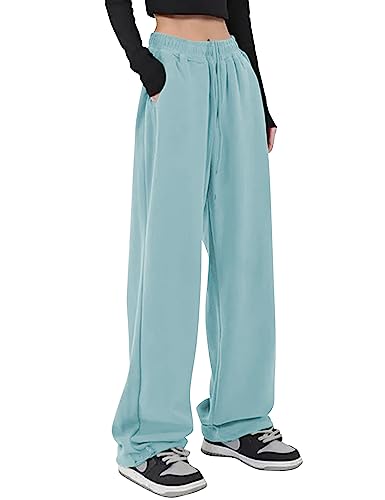 Kiench Girls' High Waisted Sweatpants Pull On Youth Joggers