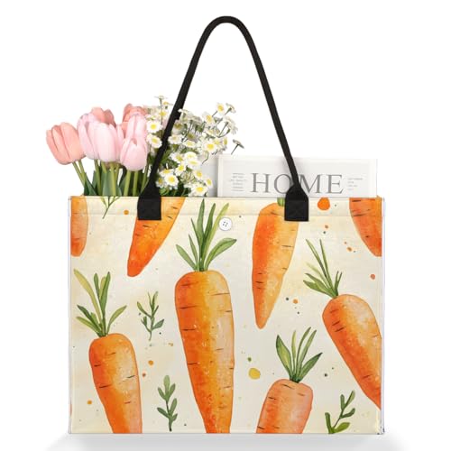 Carrot Grass Tote Bag for Women Large Beach Bag Reusable Tote Bags for Work Travel Beach Shopping3