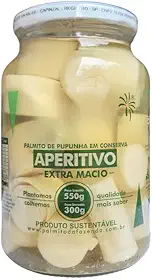 Palmito de Pupunha em Conserva Aperitivo, 540g, Extra Macio, Sem Glúten
