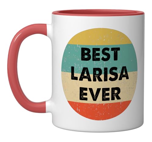 Larisa Name Ceramic Mug, Red/White by Larisa Name Shirts & Gifts - Used condition - US$8.41
