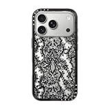 【Amazon.co.jp限定】CASETiFY コンパクト iPhone 17 Pro ケース [薄型軽量/耐衝撃/米軍MIL規格] - Lace Pattern - クリア ブラック