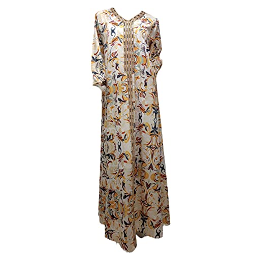 Robe turque marocaine fleurie pour vos soirées et fêtes familiales
