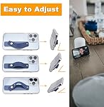 8 Pcs Phone Finger Grip Holder Cell Phone Strap Slides Flat Stander Portable Phone Grip Strap Mobile Phone Loops Bracket for All Phone Case, 8 Colors
