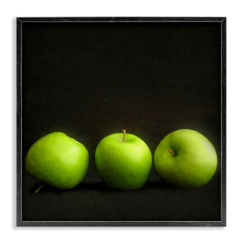 Apple Trio Still Life Kitchen, 17 x 17 Inch Framed Giclée Print
