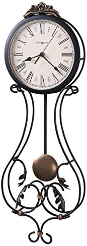 Howard Miller Peacock Wall-Clocks, Charcoal Gray