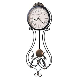 Howard Miller Peacock II Wall-Clocks, Charcoal Gray
