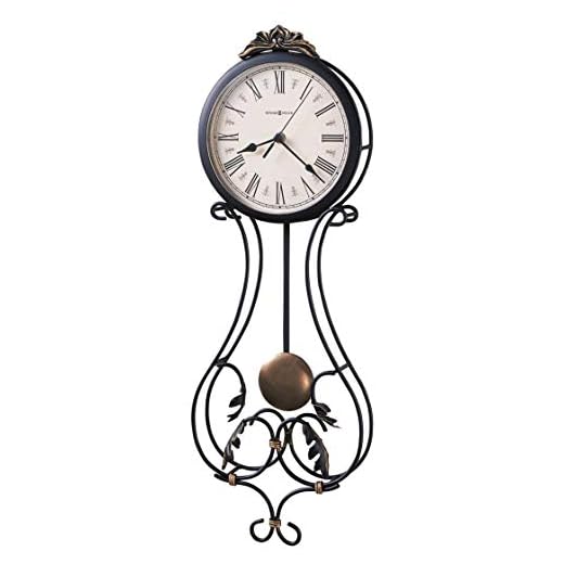 Howard Miller Peacock II Wall-Clocks, Charcoal Gray
