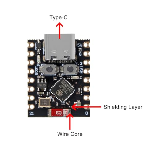 5pcs Type-C ESP32-C3 Development Board ESP32 C3 Mini WiFi Bluetooth 160MHz Running Frequency 2.4GHz Wi-Fi & Bluetooth 5.0 ESP32 C3 Super Mini for Arduino - Image 6