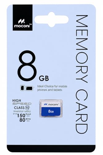 Image of Memory Card 8GB Class 10, Up to 25 Mbps Reading & 40 Mbps Writing Speed with High Performance of Data Transfer (8 GB)