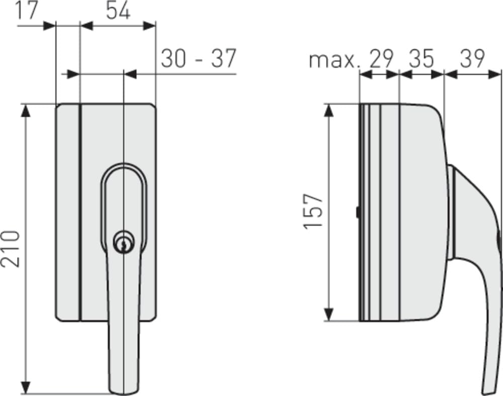 Abus 36983 FO400N W AL0125 - Tirador adicional para ventana con cerrojo, color blanco