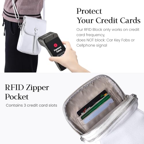 Image of befen Genuine Leather Small Crossbody Bags for Women Cell Phone Purse