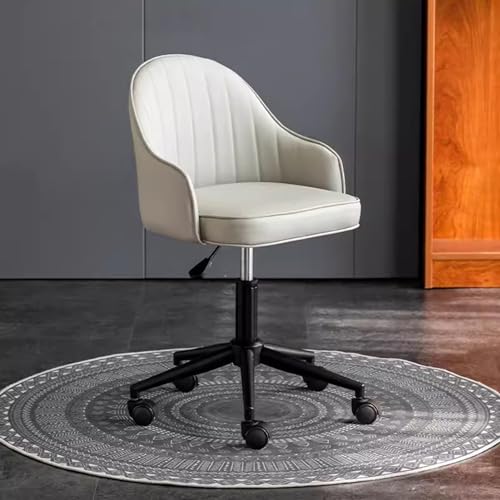 Chaise de bureau en cuir PU premium et dossier ergonomique suspendu avec mécanisme pivotant 360