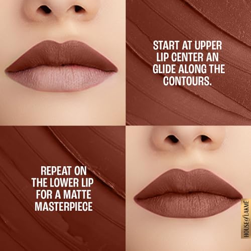 Image of Lakme 9 To 5 Primer + Matte Lipstick- Cinnamon Spice 3.6g (Pack of 3)