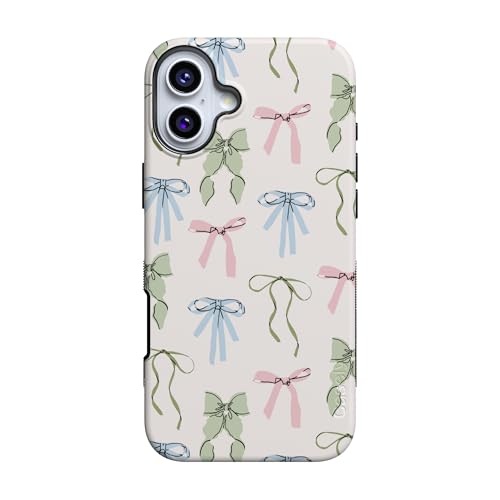 Casely iPhone 16 Plus Case | Whimsy Girlie | Pastel Bows | Bold Protective Design | Compatible with MagSafe